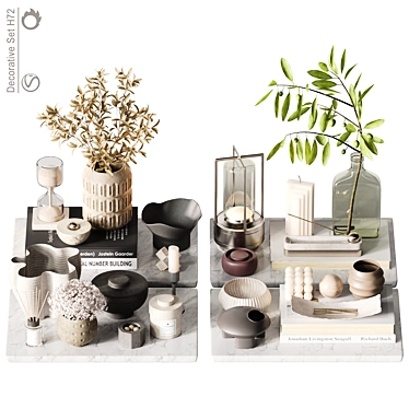 Elegant Decor Set H72 3D model image 1 