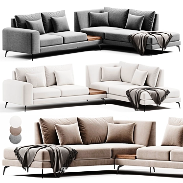 Elegant Long Island Sofa Design 3D model image 1 