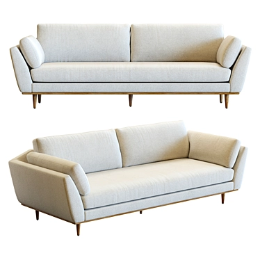 Mid-Century Hague Sofa 3D Model 3D model image 1 