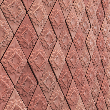 Rustic Diamond Clay Tiles 3D model image 1 