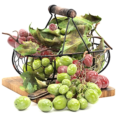 Fruit Basket 3D Model Kit 3D model image 1 