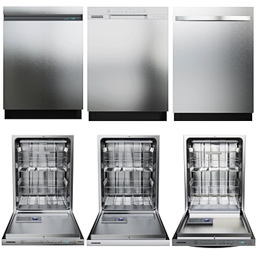 Samsung Stainless Steel Dishwasher Collection 3D model image 1 