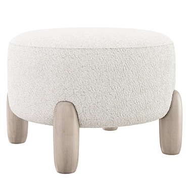 Bernhardt Gabe Ottoman Fabric Seating 3D model image 1 