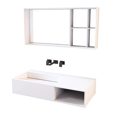 Modern Sink 3D Model Set 3D model image 1 