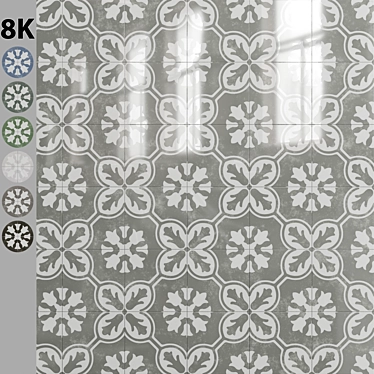 Orchid Mint Porcelain Tile Beauty 3D model image 1 