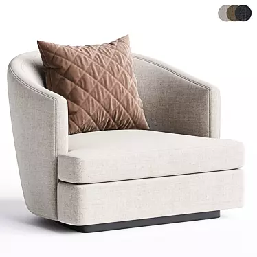 Elegant ROMANA | Armchair Design 3D model image 1 