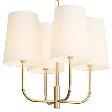 Elegant Golden Kristen Chandelier 3D model image 1 