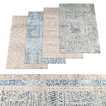 Assorted Set of 4 Rugs 3D model image 1 