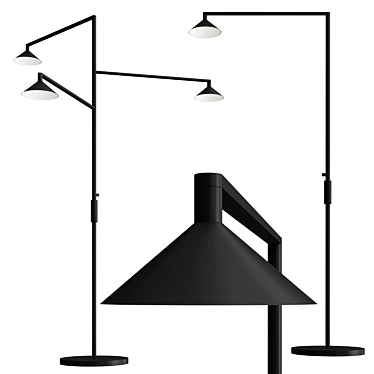 Grande Outdoor Floor Lamp Display 3D model image 1 