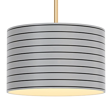 Sleek Banded Pendant Light 3D model image 1 