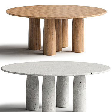 Elegant IL COLONNATO Table Design 3D model image 1 