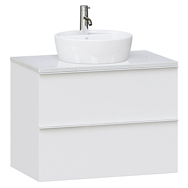 Modern Bath Vanity Set White 3D model image 1 