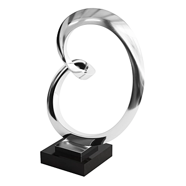 Modern Abstract Stainless Steel Sculpture 3D model image 1 