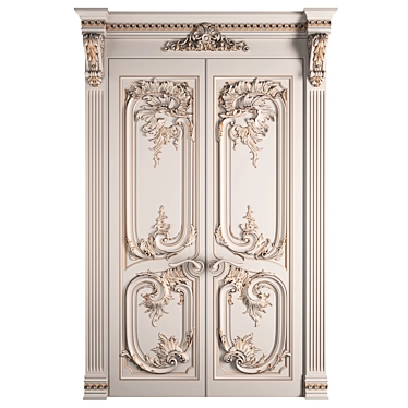 Baroque Style Classic Doors 3D model image 1 