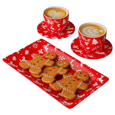 Coffee & Ginger Cookies 3D Model 3D model image 1 