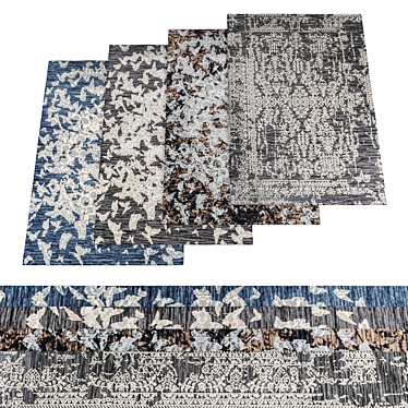 Modern Rug Set 4 Textures 3D model image 1 