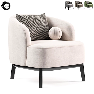 Stylish Megan Armchair by Domkapa 3D model image 1 