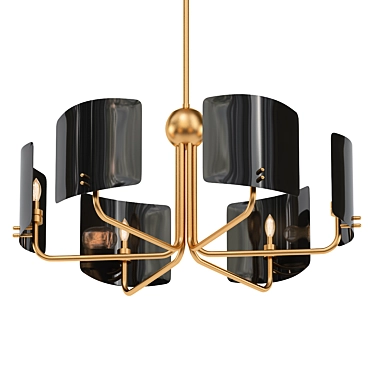 Polly Six-Light Chandelier 3D model image 1 