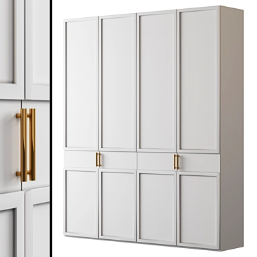 Versatile Modular Wardrobe Kit 3D model image 1 