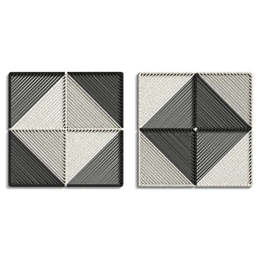 UV Unwrapped Wall Art Set 3D model image 1 