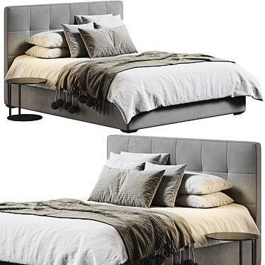 Modern 3D Bed Furniture Model 3D model image 1 