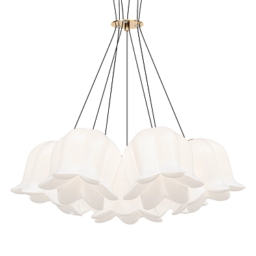 Elegant LILLIS Pendant Chandelier 3D model image 1 