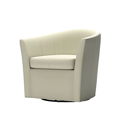 Hyde Swivel Armchair: Upholstered Elegance 3D model image 1 