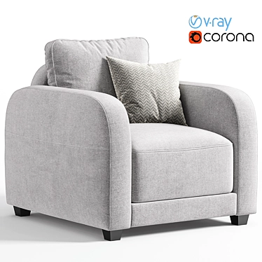 Sleek Leon Armchair, 2014 Version 3D model image 1 