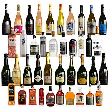 Versatile Alcohol Bottle Collection 3D model image 1 