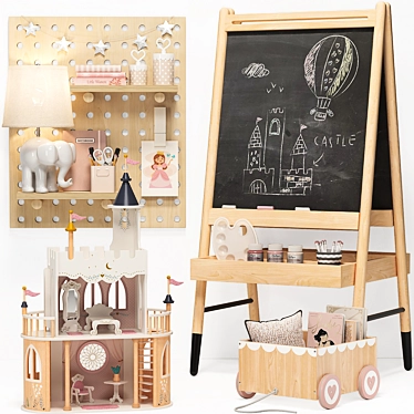 Crate and Barrel Wooden Easel , Dollhouse and Decor for Kids