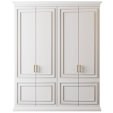 Modular High-Quality Wardrobe 3D model image 1 