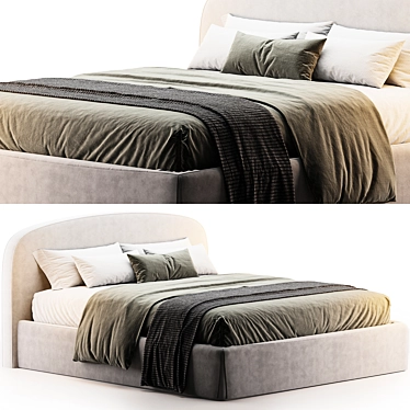 Sleek Modern Bed Design 3D model image 1 