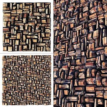 UVW Wood Panel Texture Kit 3D model image 1 