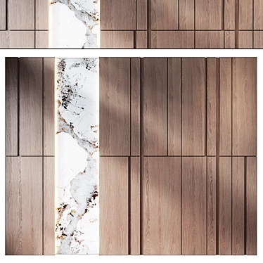  Wood Wall Panels Set 3D model image 1 