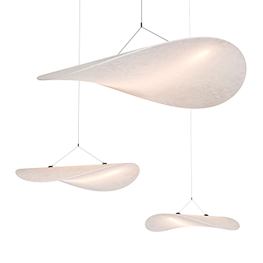 Modern Tense Pendant Lamp Set 3D model image 1 