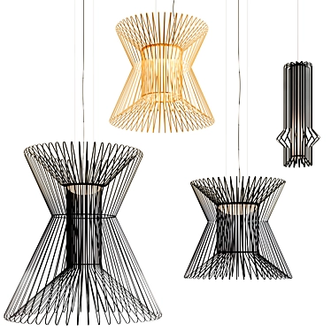 Designer Syrma Pendant Lamp Collection 3D model image 1 