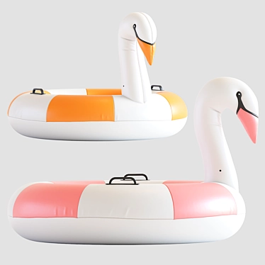 Elegant Swan Pool Float 2016 3D model image 1 