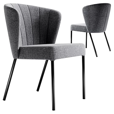 Modern Gray Kristin Chair 3D model image 1 