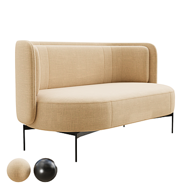 Modern Joe Low Back Sofa 3D model image 1 