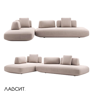 Norah 3-Seater Modular Sofa 3D model image 1 