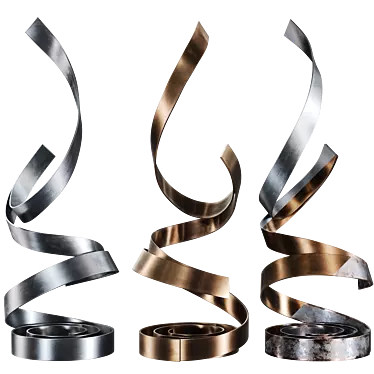 Modern Metal Sculpture by Damon Hyldreth 3D model image 1 