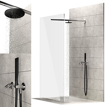 Agape Kaa Waterfall Shower System 3D model image 1 