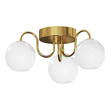 Modern Minimalist White Ceiling Light 3D model image 1 