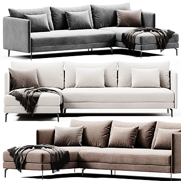 Luxurious MILTON Sofa: Premium Comfort 3D model image 1 