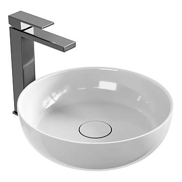  Luna Washbasin: Modern Elegance Bloom 3D model image 1 