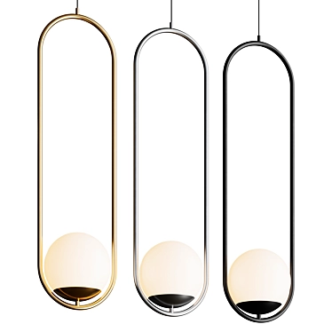 Glass Shade LED Pendant Light 3D model image 1 