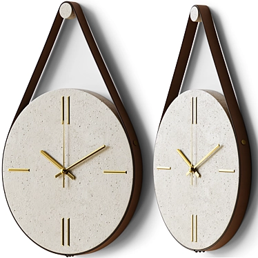 Concrete Wall Clock | 3Ds Max Mesh 3D model image 1 