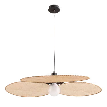 Rattan Canopée Ceiling Lights 3D model image 1 