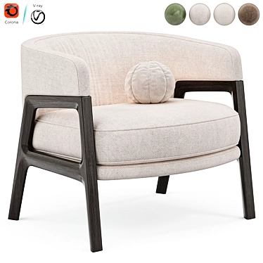 Luxury Duo Lounge Chair: 2015 3D model image 1 