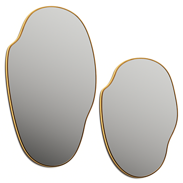 Modern Minimalist Puddle Mirror Set 3D model image 1 